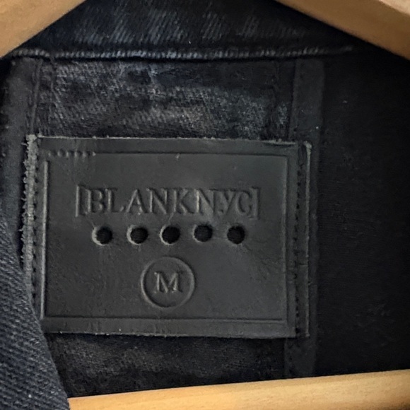 Blank NYC Black denim Jean Jacket with Lace-Up Detail - Picture 2 of 4
